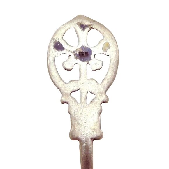 Antique/Vintage Renaissance Style Sterling Silver Salt Spoon - Picture 5 of 5